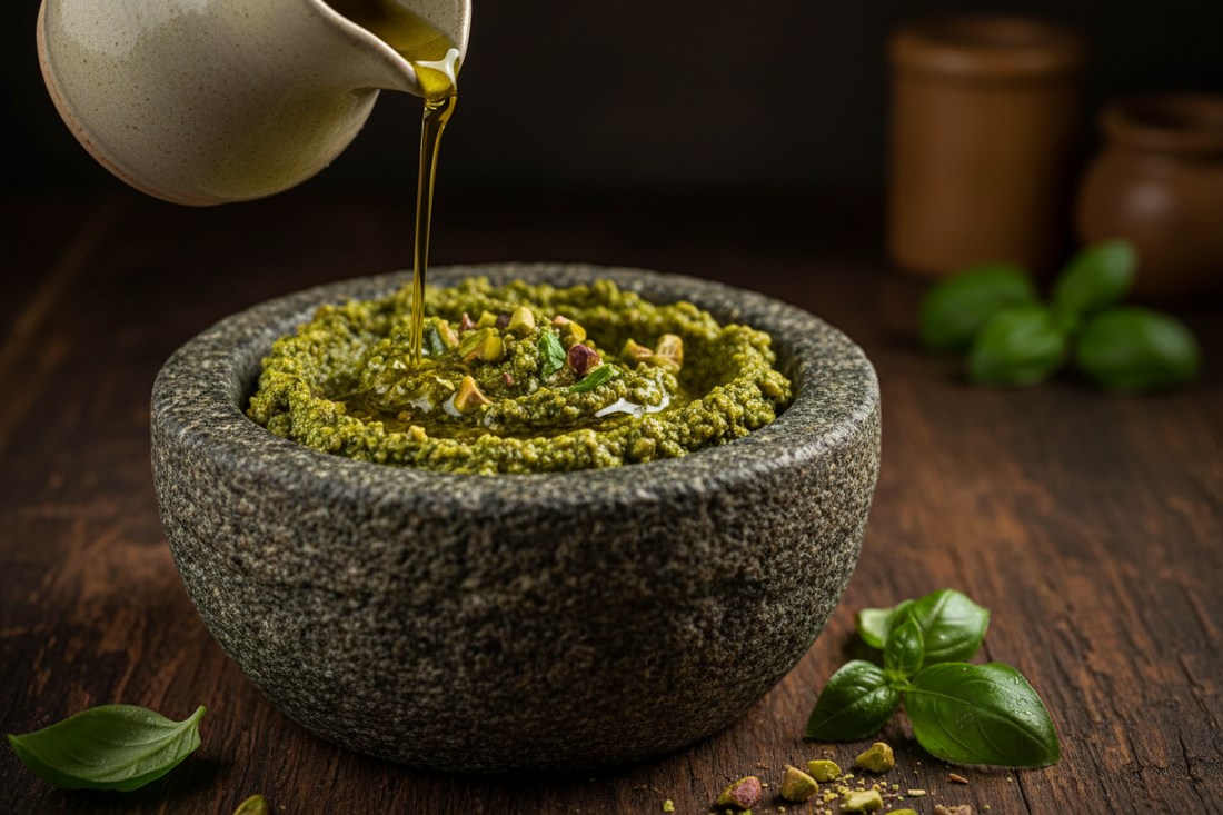 Olive Oil and Pistachio Pesto Recipe