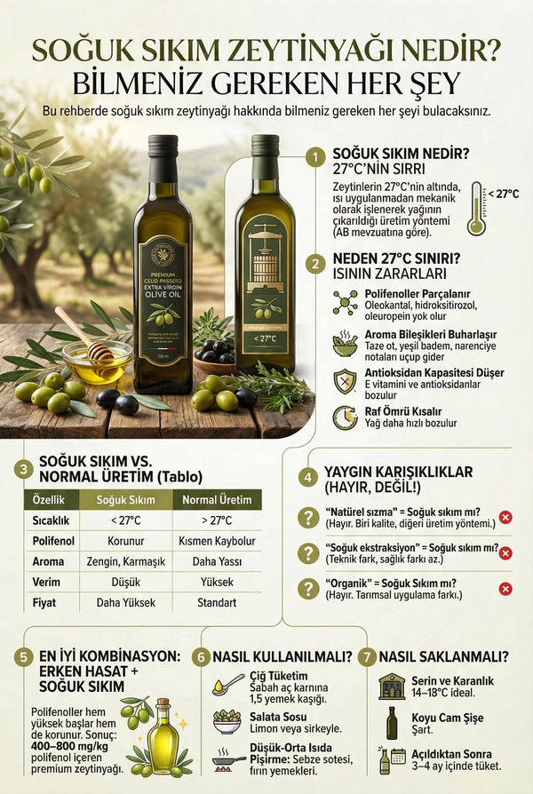 Soğuk Sıkım Zeytinyağı Nedir? Bilmeniz Gereken Her Şey