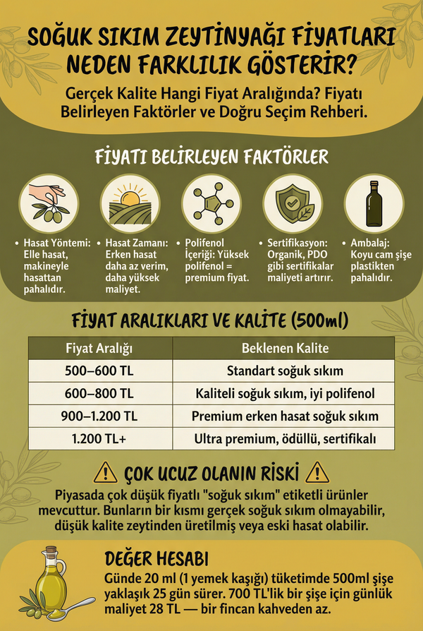 Soğuk Sıkım Zeytinyağı Fiyatları: Ne Kadar Olmalı?